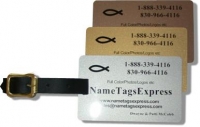 Luggage tag, Metallic Look Printed Luggage Tags